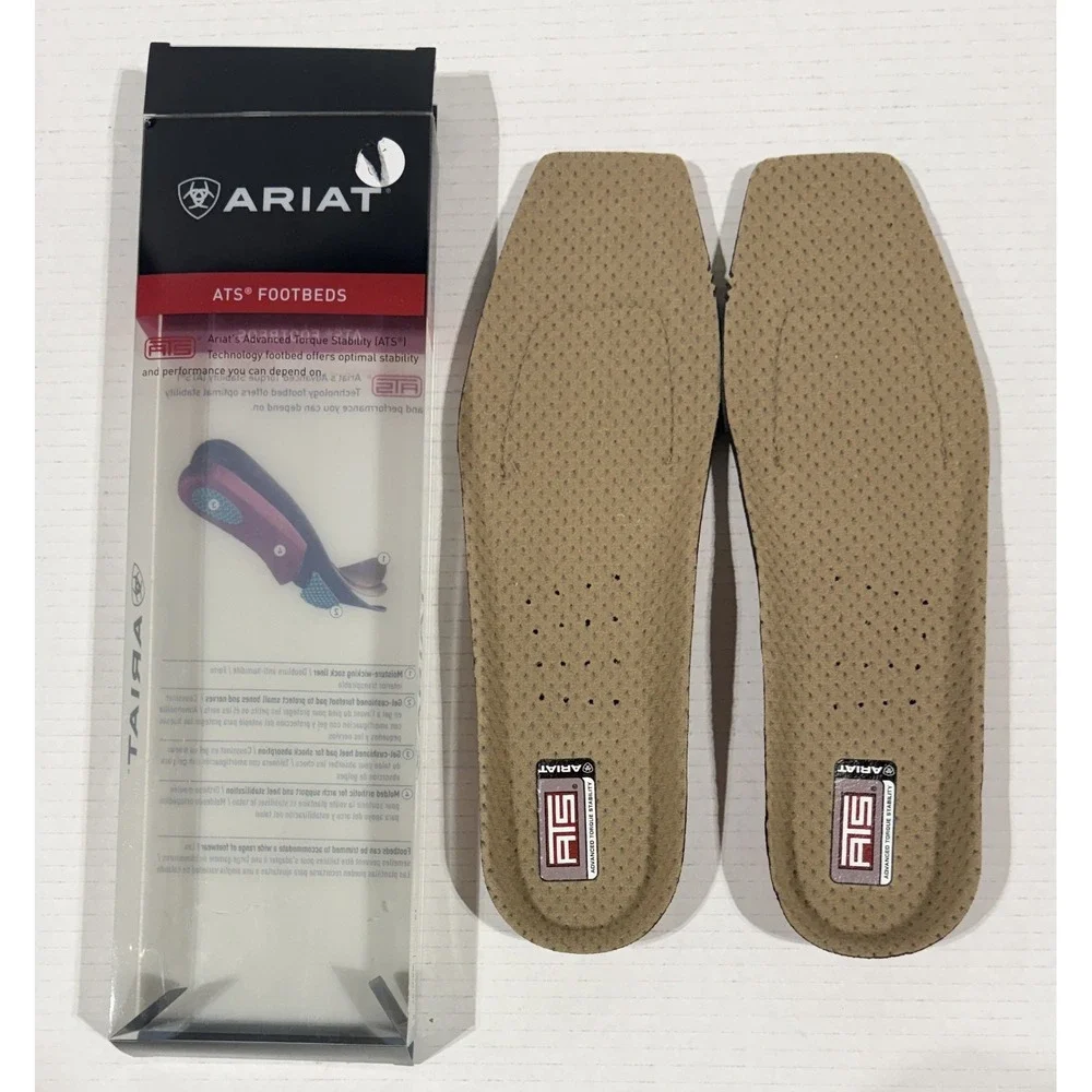 ARIAT - Men's ATS‎ Square Toe Footbed Shoe Boot Insoles - NEW in package